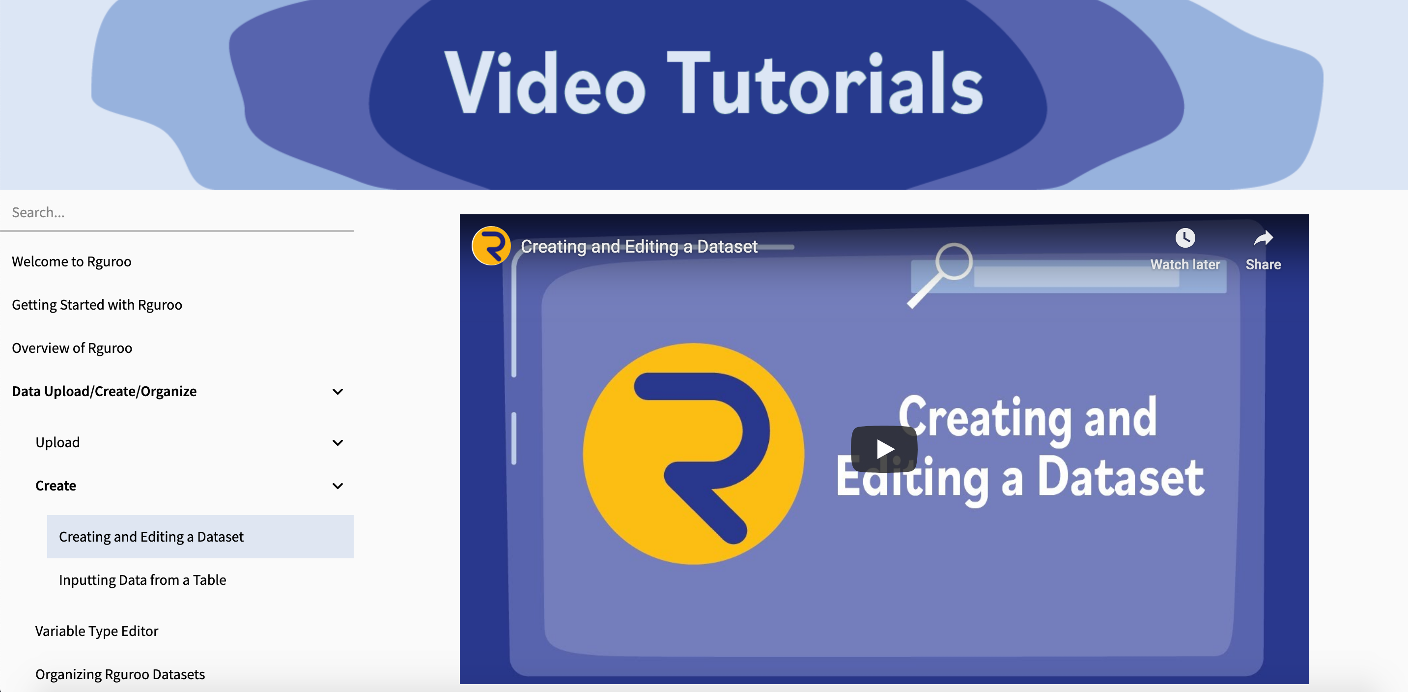 video tutorials