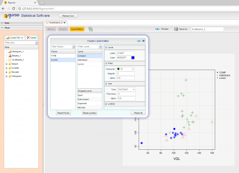 Factor Level Editor